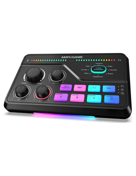 Mezclador de Audio Gaming Fifine SC8 - Sonido Surround 7.1