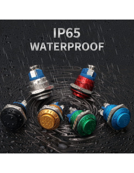 Interruptor de Botón Momentáneo STARELO 16mm Rojo 250V CA 5A