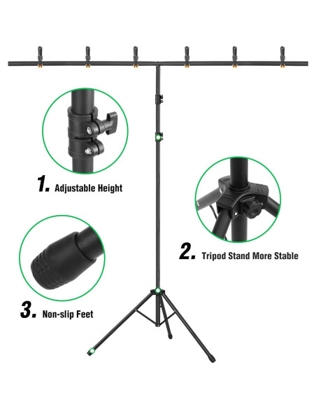 Kit de fondo verde ajustable Coliflor 2.44x2.19m para fotografía