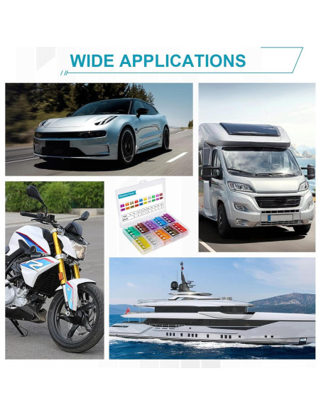 Kit de Fusibles Estándar 80 Piezas YNZDRWA 3A-40A