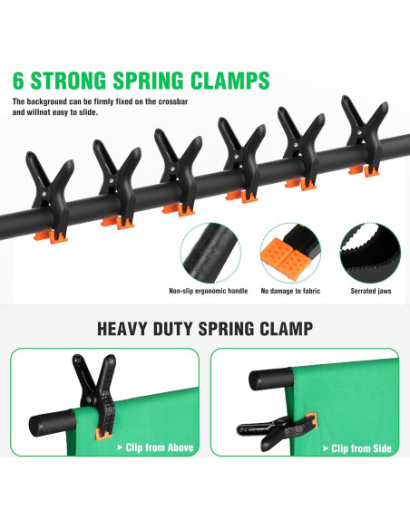 Kit de fondo verde ajustable Coliflor 2.44x2.19m para fotografía