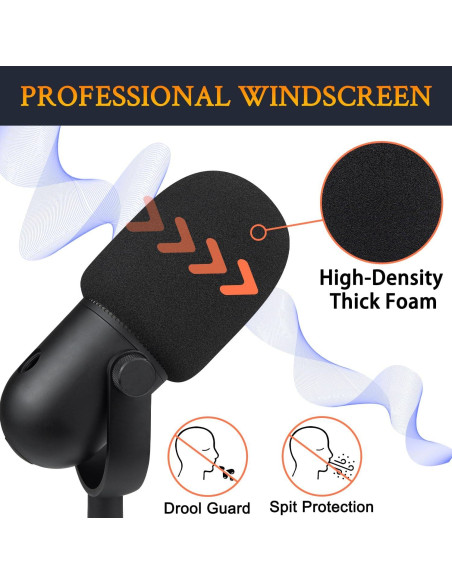 Filtros Pop para Micrófonos SOULWIT Seiren V3 Chroma USB - Negro