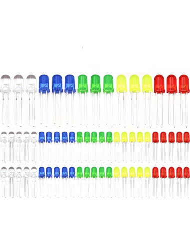 Kit de Diodos LED 3mm y 5mm Maygyrain 750 Piezas 10 Valores
