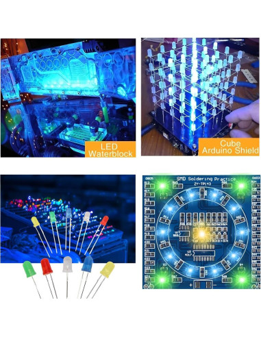 Kit de Diodos LED 3mm y 5mm Maygyrain 750 Piezas 10 Valores