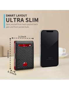 Cartera Bifold RUNBOX Slim para Hombres con Bloqueo RFID 2