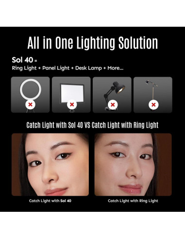 Harlowe Sol 40W Panel LED Bi-Color 24cm con Control Remoto