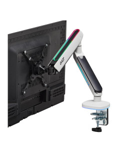 Soporte de Monitor Gaming RGB AVLT Blanco 27" a 45" Ajustable
