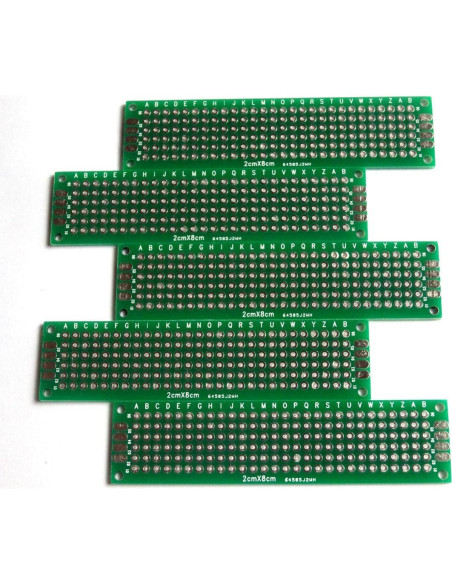 Placa de Prototipo PCB Doble Cara Penta Angel 2x8cm 10pcs Placa de Prototipo PCB Doble Cara Penta Angel 2x8cm 10pcs