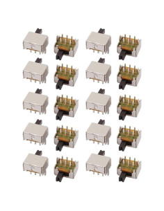 Micro Interruptor Deslizante uxcell DPDT 2 Posiciones 20 Pcs