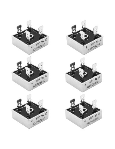 6 Diodos Rectificadores de Puente KBPC5010 50A 1000V Zorveiio