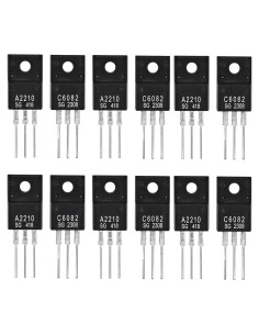 Juego de Transistores A2210 C6082 12Pcs TO-220F para Electrónica