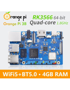 Orange Pi 3B 4GB LPDDR4 Rockchip RK3566 Computadora Placa Única 2