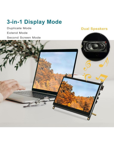 Pantalla Táctil 7" LESOWN LR7-ST IPS 1024x600 HDMI USB