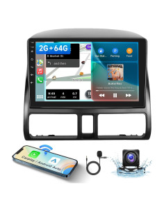 Estéreo para automóvil Podofo 2G+64G Android 13 Honda CRV 2002-2006
