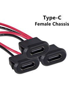 20 Conectores Hembra Tipo-C Impermeables 3A Coliao 2