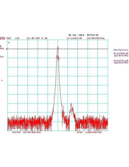 Filtro de paso de banda Taidacent 10.7MHz +/-7KHz 24x47mm