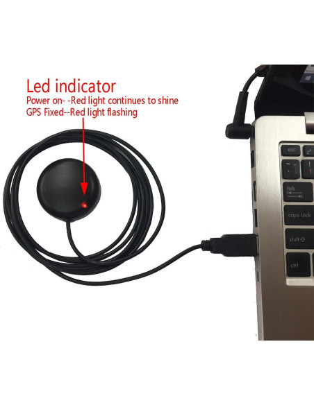Antena GPS USB AN SHI TECH con Base Magnética 80g