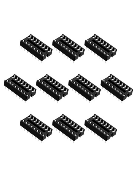 Adaptador zócalo DIP IC 16 pines 2.54mm Rebower - 10 piezas