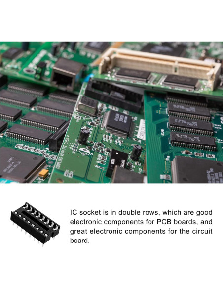 Adaptador zócalo DIP IC 16 pines 2.54mm Rebower - 10 piezas
