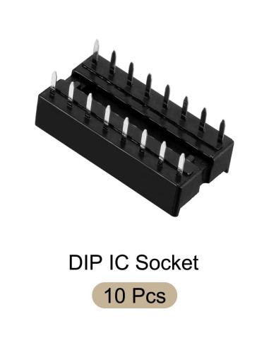 Adaptador zócalo DIP IC 16 pines 2.54mm Rebower - 10 piezas