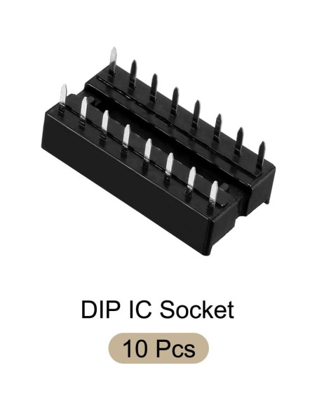 Adaptador zócalo DIP IC 16 pines 2.54mm Rebower - 10 piezas