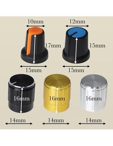 Kit de Potenciómetros 84pcs WH148 1K a 1M con Perillas