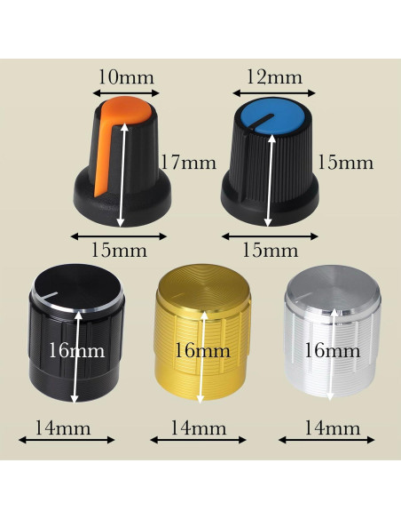 Kit de Potenciómetros 84pcs WH148 1K a 1M con Perillas