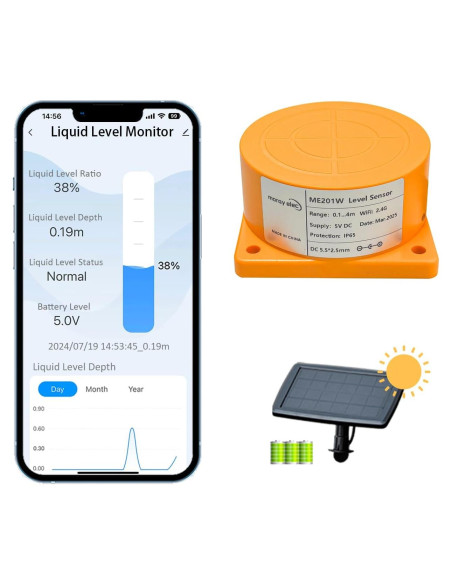 Sensor de Nivel de Agua WiFi Moray ME201WSP Ultrasonico IP65