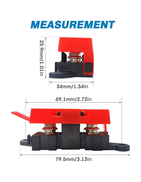 Soporte de Fusibles MIDI GLOSO BDFS Módulo de Distribución 1U