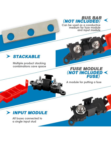 Soporte de Fusibles MIDI GLOSO BDFS Módulo de Distribución 1U