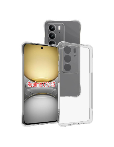 Funda TPU Transparente USTIYA para Realme C75 - Protección Militar