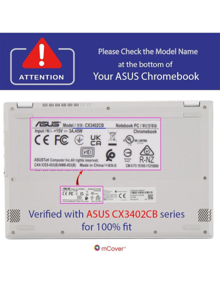 Funda mCover Aqua para ASUS Chromebook Plus CX34 14" 2023-2024