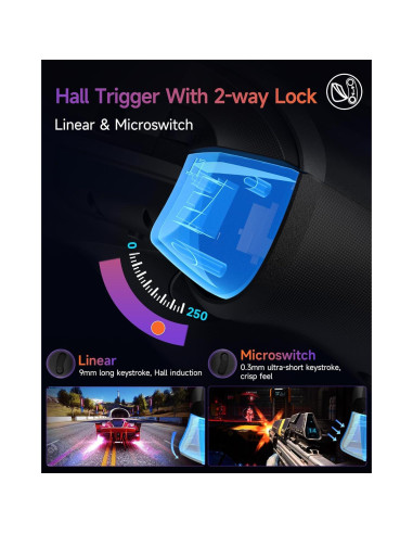 Controlador Inalámbrico EasySMX X20 RGB para PC/Switch/Android