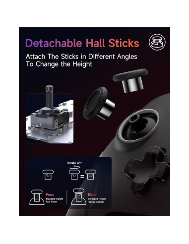 Controlador Inalámbrico EasySMX X20 RGB para PC/Switch/Android