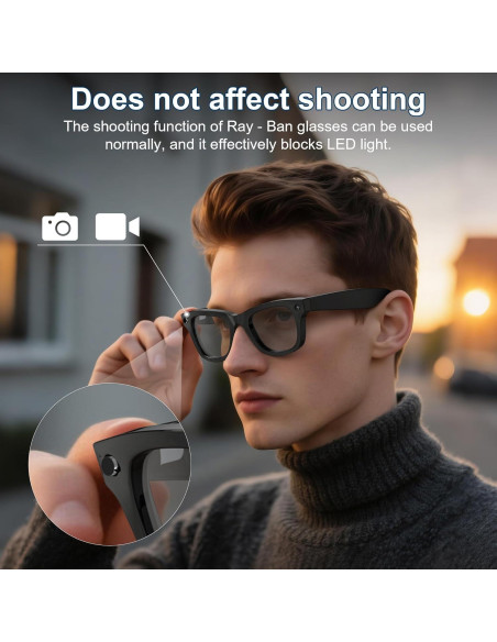 Calcomanías de Bloqueo de Luz LED HIBLOKS 12Pcs para Ray-Ban