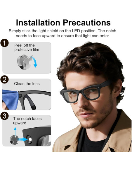 Calcomanías de Bloqueo de Luz LED HIBLOKS 12Pcs para Ray-Ban