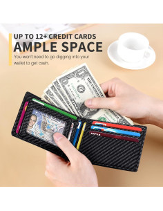 Cartera RUNBOX delgada para hombres con bloqueo RFID - 11 ranuras 2