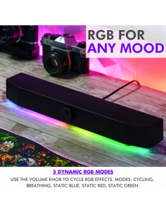 Barra de Sonido Tilted Nation TNPHASERB RGB para PC 2