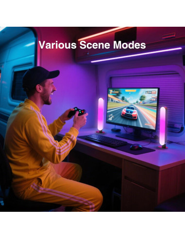 Barra de Luz LED RGB MICTUL 27.4x5.3 cm Control APP