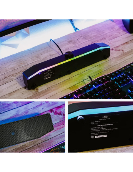 Barra de Sonido Tilted Nation TNPHASERB RGB para PC