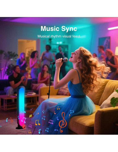 Barra de Luz LED RGB MICTUL 27.4x5.3 cm Control APP