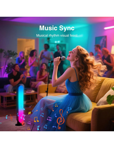 Barra de Luz LED RGB MICTUL 27.4x5.3 cm Control APP