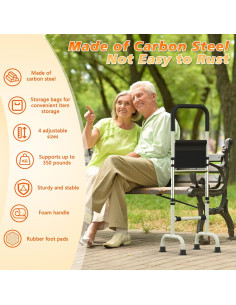 Bastón Ajustable Kwikone para Ancianos - Soporte de Pie 76-94cm 2