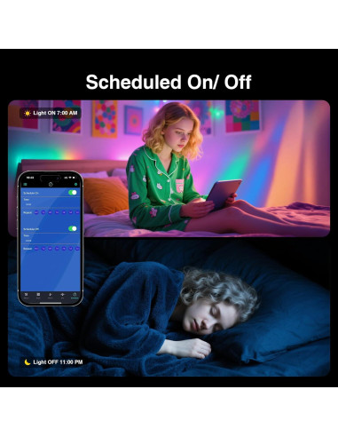 Barra de Luz LED RGB MICTUL 27.4x5.3 cm Control APP