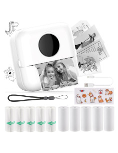 Impresora de Etiquetas Térmica HuiJuKeJi Mini Bluetooth 11 Rollos