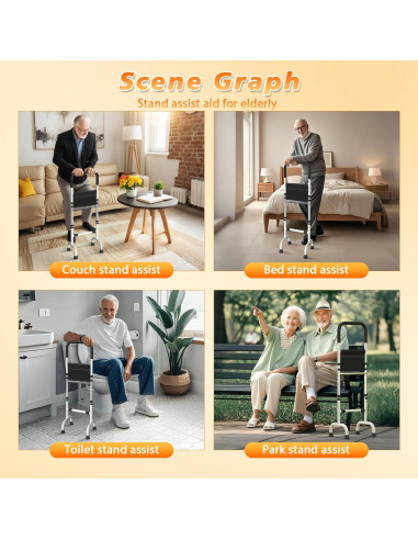 Bastón Ajustable Kwikone para Ancianos - Soporte de Pie 76-94cm