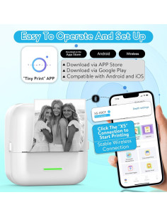 Impresora de Etiquetas Térmica HuiJuKeJi Mini Bluetooth 11 Rollos 2