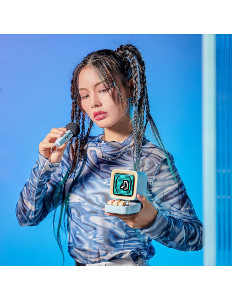 Altavoz Bluetooth Divoom Ditoo-Mic con Micrófono Karaoke RGB