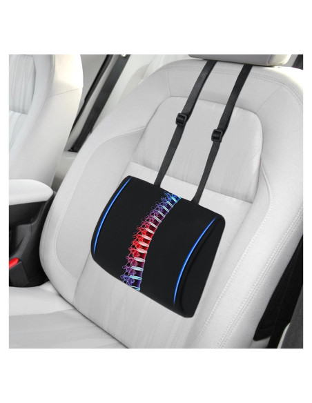 Almohada de Soporte Lumbar ROYALAY para Coche y Oficina 28x20cm