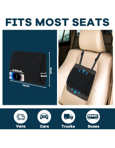 Almohada de Soporte Lumbar ROYALAY para Coche y Oficina 28x20cm 2